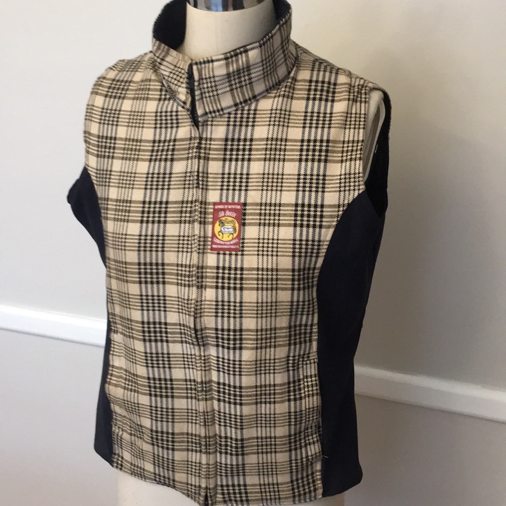 Baker plaid riding vest.